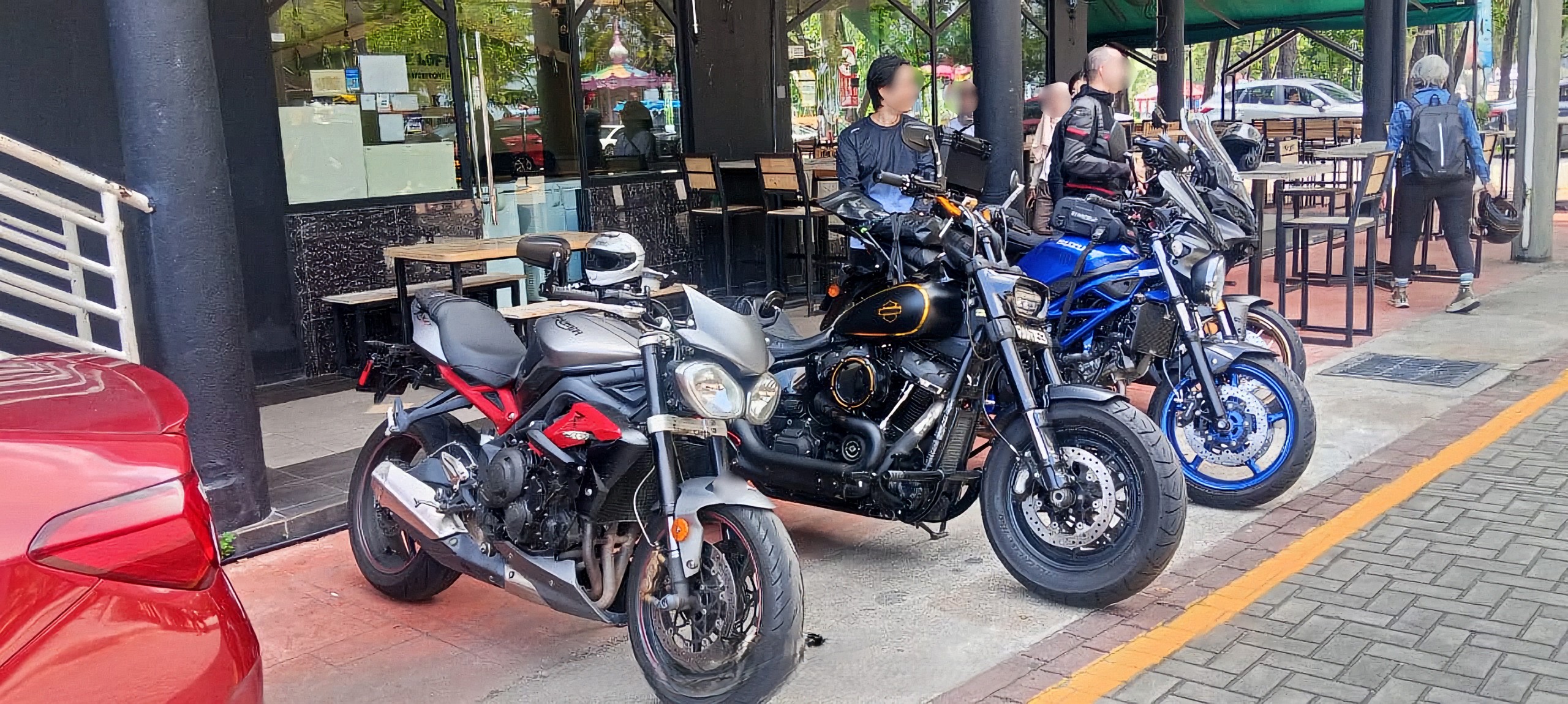 Motorbike enthusiasts at PD Waterfront