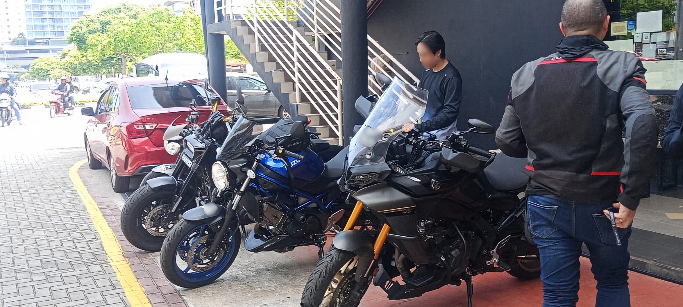 Motorbike enthusiasts at PD Waterfront