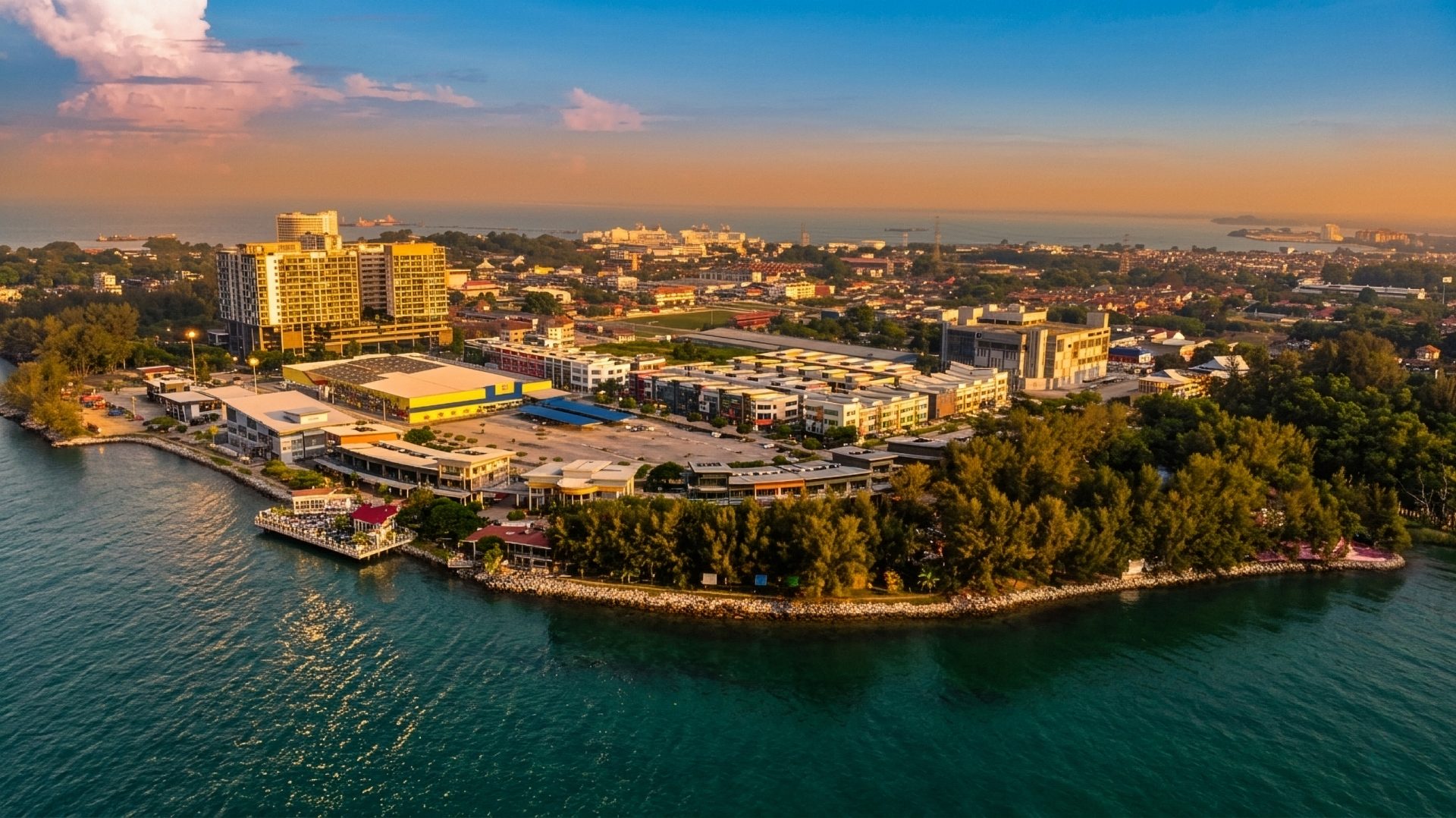 Aerial view of the PD Waterfront masterplan, Port Dickson